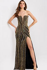 Strapless beaded gown 49290