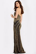 Patterned sequin gown 49290