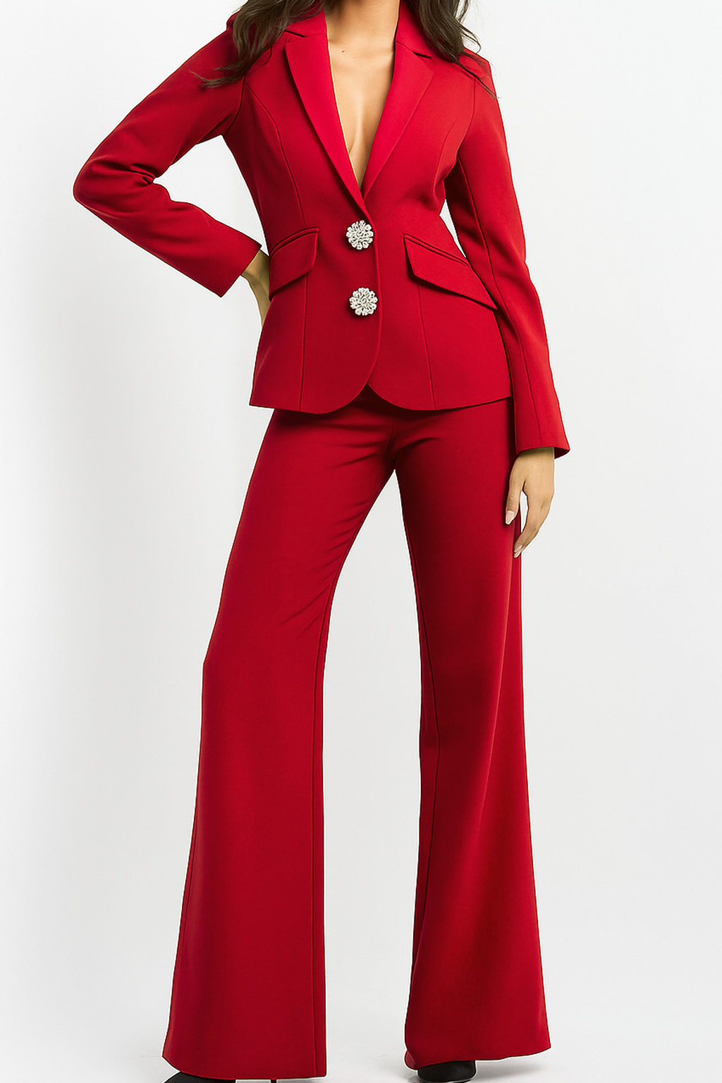 Tight Womens Red Pantsuit Jovani 02637 Turquoise Two Piece Evening