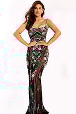 floral embellished dress 9709