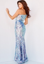 JOVANI サイド装飾ロングドレス♫ Jovani 05664 One Shoulder Sequin Embellished Dress | Jovani