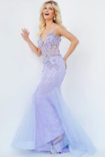 ◆JJ JIGOTT◆ Pearl Button Puff Mermaid Dress GR5A0OP591 Chic & Trendy GeeGee Pearl Mesh Puff Sleeve Babydoll Dress
