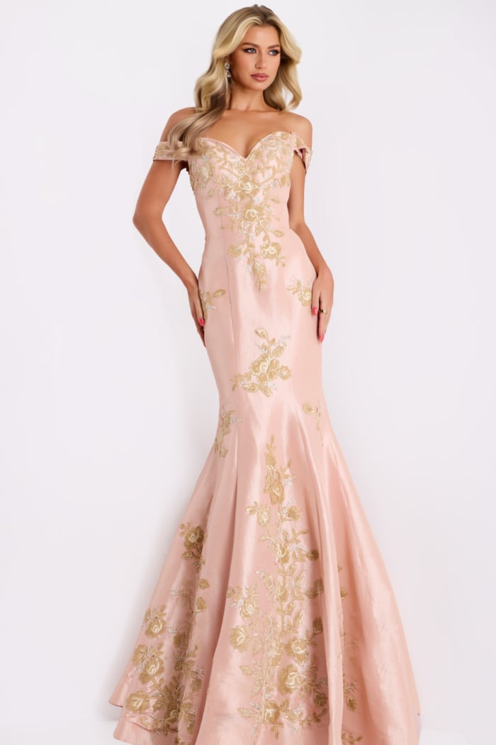 pink print dress 0635
