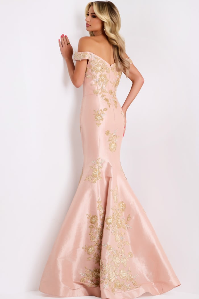 mermaid off the shoulder dress 0635