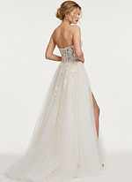 back of lace white dress 06610