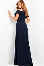 navy off the shoulder dress 06746