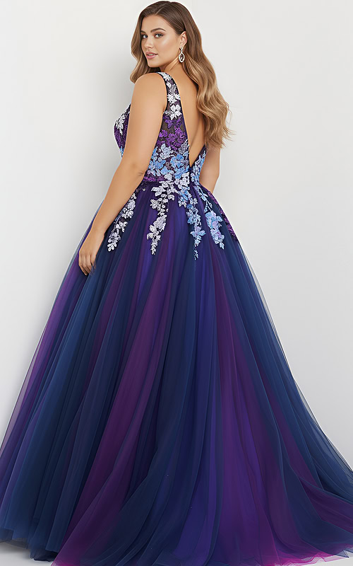 v neckline floral purple dress 06807