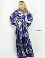 Back view of Jovani 06849 dress with tie detail.