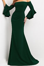 emerald green long sleeve dress 07065