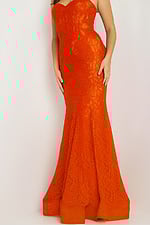 orange prom dress 07499