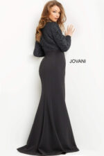 JOVANI ラッフルチュールAラインドレス ブラック Black Prom Dresses | Jovani