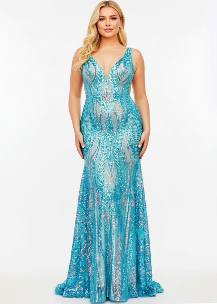 plus size embellished dress 08099