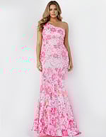 one shoulder embellished mermaid dress 08257