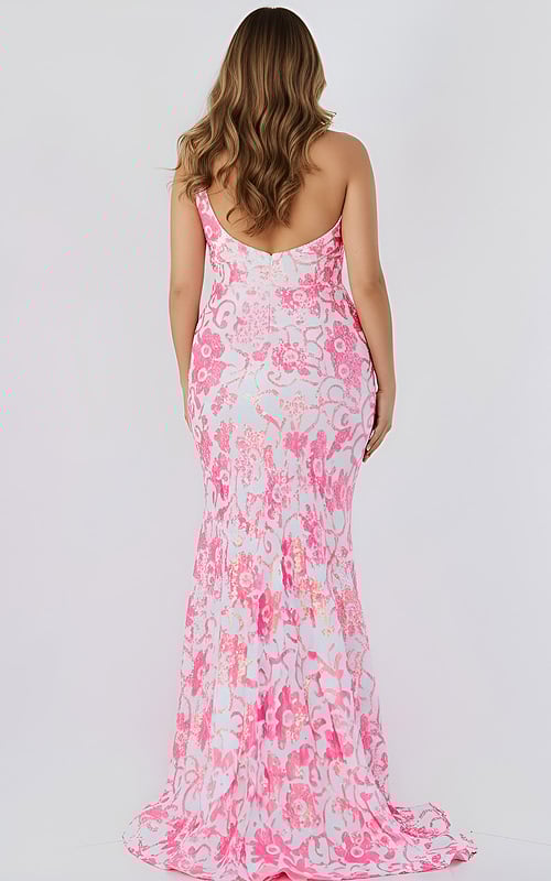 pink and white mermaid dress 08257