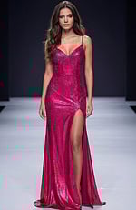 fuchisa high slit dress 08400