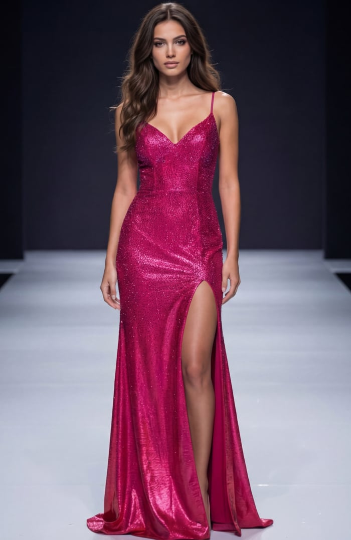 fuchisa high slit dress 08400