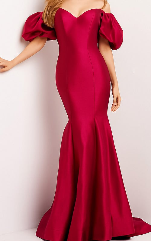 09031 red mermaid dress