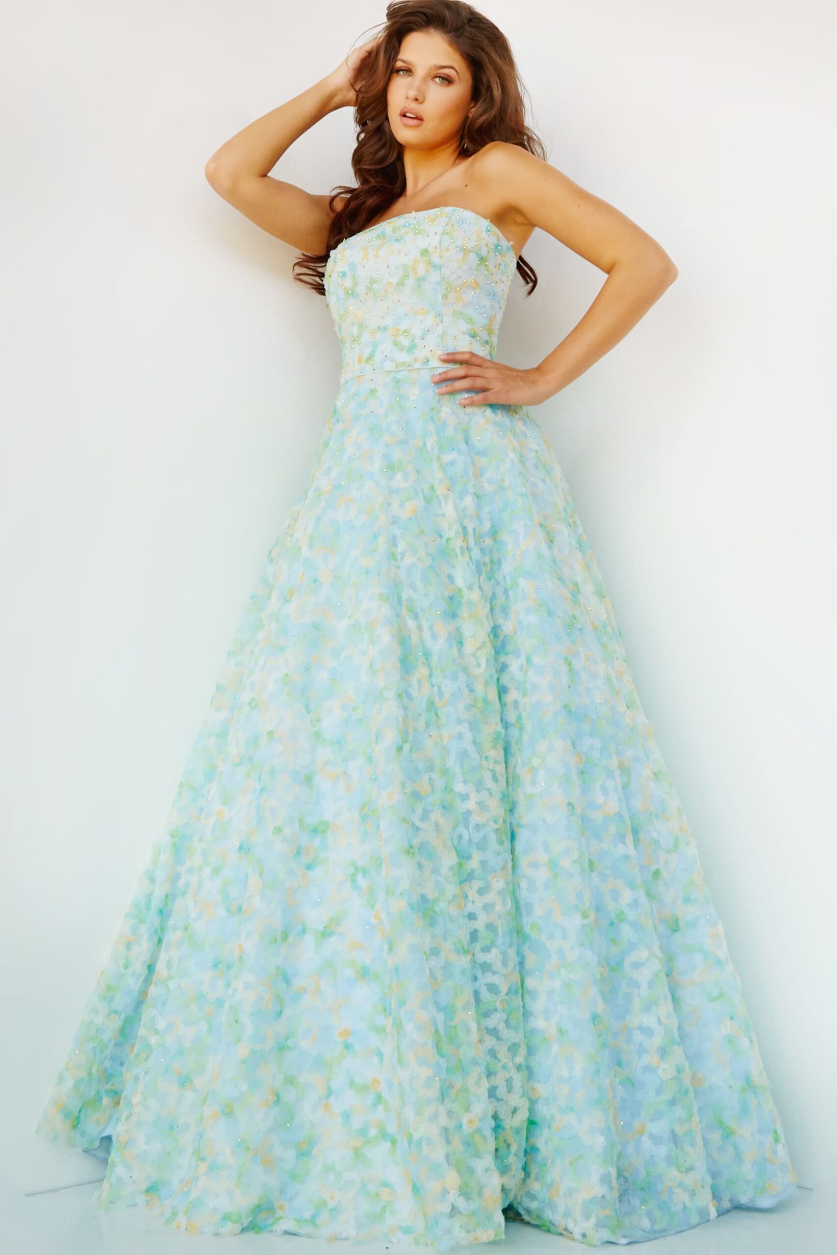 Jovani K09765 Multi Strapless A Line Kids Gown | Jovani