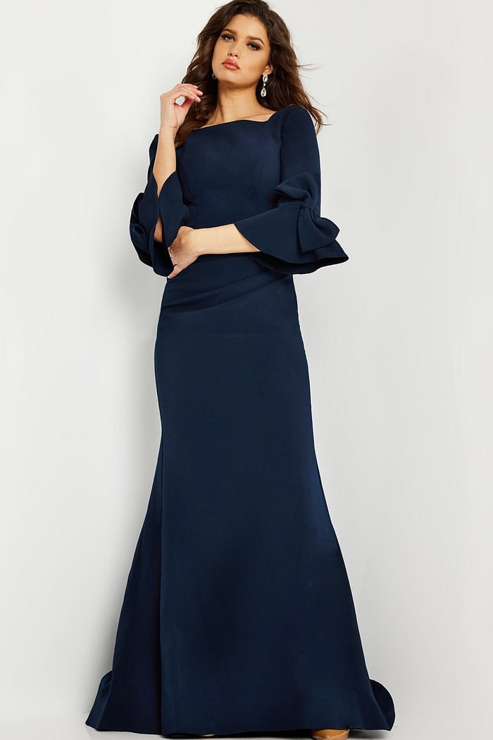ruffle sleeve dress formal Jovani 24280