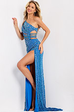 Strappy side embellished dress 43927