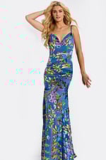 Sleeveless floral evening dress 47655