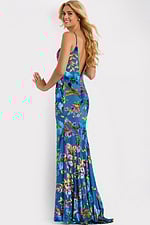 Vibrant floral pattern gown 47655