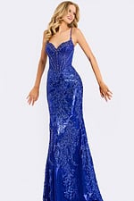 Blue gown with embellished details 45901
