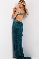 Formal dress with thigh-high slit 49269