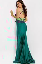 Emerald Green Gown With Open Back