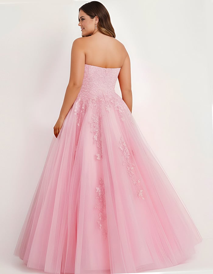 pink tulle prom dress Fairy Ball Gown Straps Dresses For Teens P1928 PreppyDress catching the light with every movement Pink Tulle Long Backless Prom
