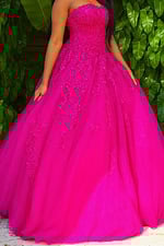 1831 fuchsia ball gown