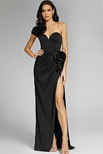 black one shoulder dress 22357