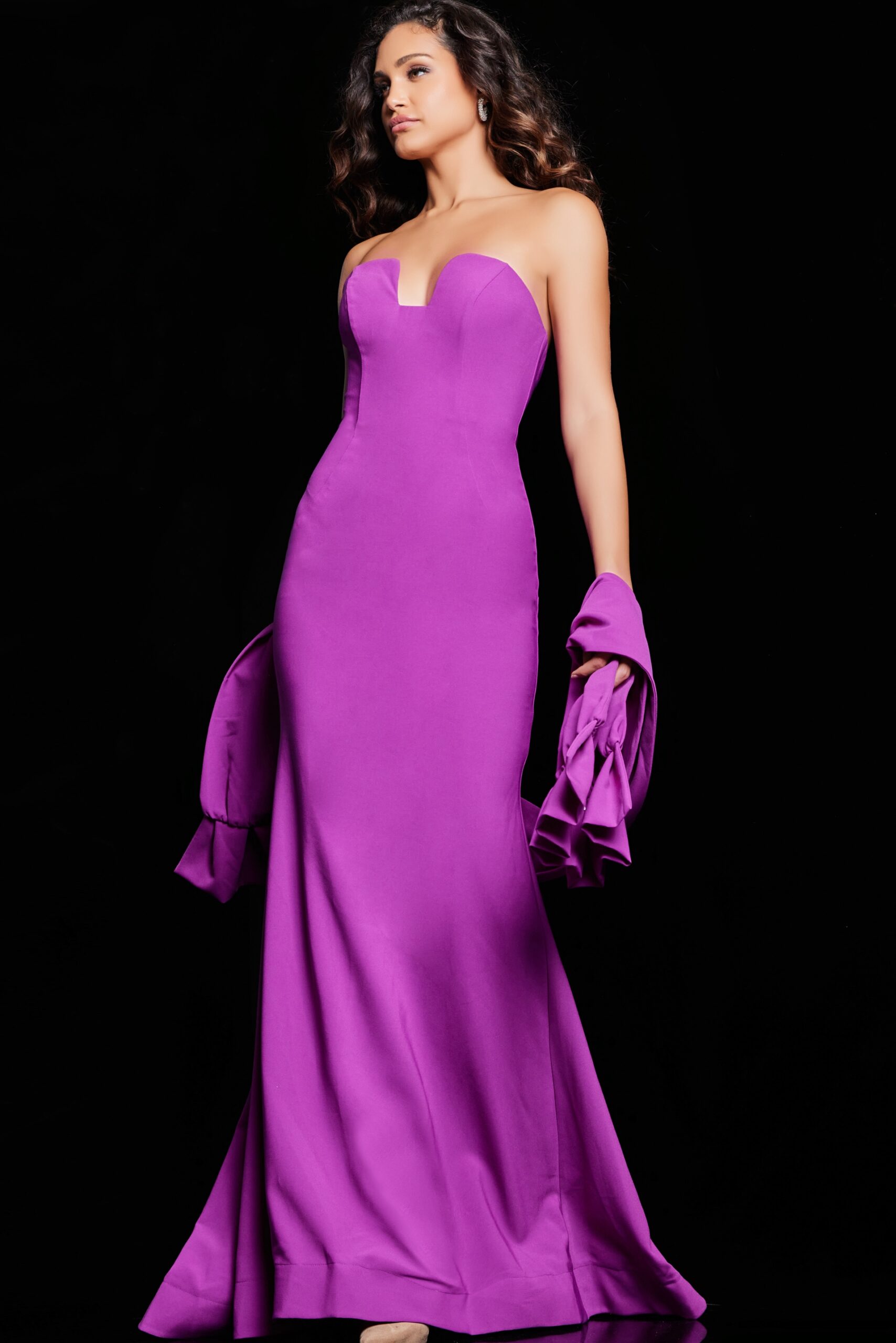 Berry Strapless Sheath Dress 23029 | Jovani