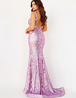 lilac mermiad sequin dress 23079