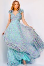 ★FLOWOOM★ Waving Ruffle Dress(2color) Free Birdees Girls Softest Bamboo Hi-Lo Twirling Dress (2T-6Y)