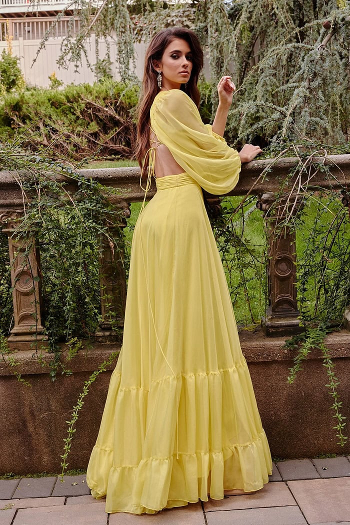 yellow gold dress Stunning Satin Yellow Aline Prom Dress For Formal Events And Parties