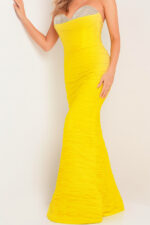23546 yellow embllished dress