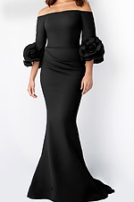23716 black off the shoulder mother of the bride dress