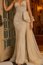 23777 beige beaded mother of the bride dress