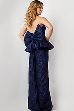 strapless evening gown with bow detail 23849