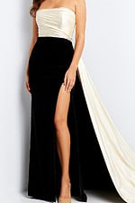 black ivory high slit 23947