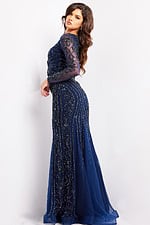 long sleeves beaded dress 24236