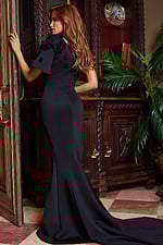 back of mermaid mikado dress 24279