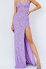 24299 beaded lilac dress