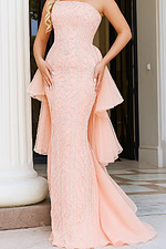 24565 blush beaded dress