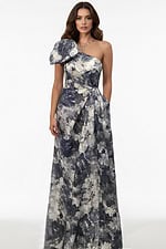 one shoulder print dress 25663