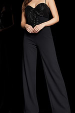 black beaded jumpsuit 25746