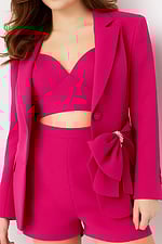 25840 3 piece romper in fuchsia