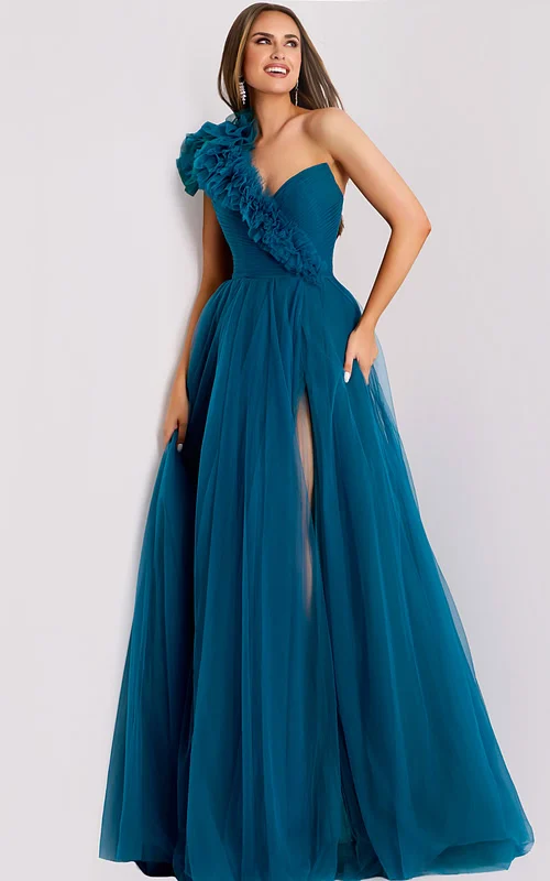 one shoulder evening dress 25919
