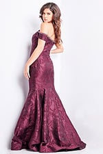 off the shoulder mermaid burgundy evening dress 26231